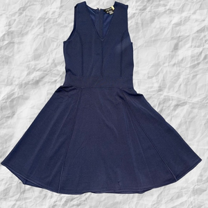 Etcetera Navy‎ Blue fit and flaire dress size XS